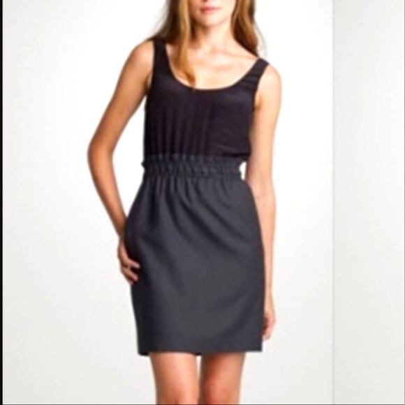 J Crew silk and wool colorblock dress - Picture 2 of 8